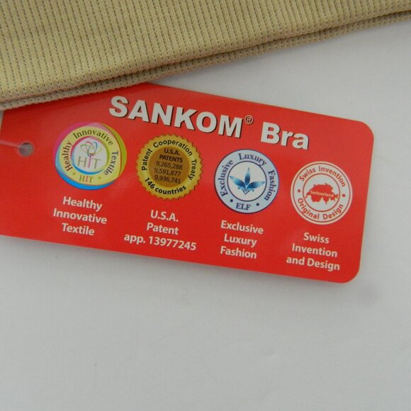 NWT SANKOM PATENT BRA SUPPORT & POSTURE CLASSIC BEIGE SZ S-M Switzerland $99.00 - Picture 5 of 6